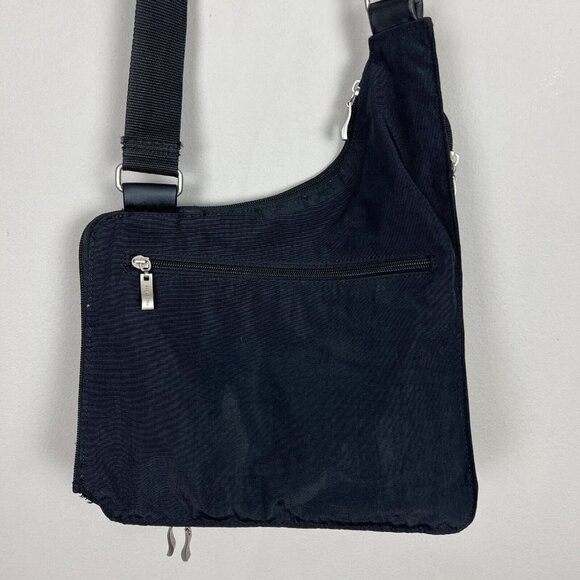 Baggallini Crossbody Bag Black Nylon Travel Organizer Medium Zipper Buckle - Picture 12 of 16